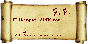 Flikinger Viátor névjegykártya